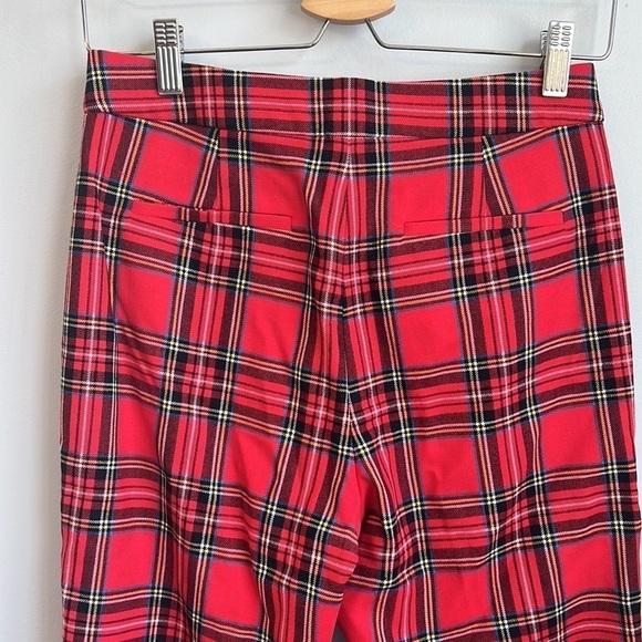 J.Crew Full-length straight-leg bi-stretch wool pant in Good Tidings plaid SZ 0 - Picture 5 of 6